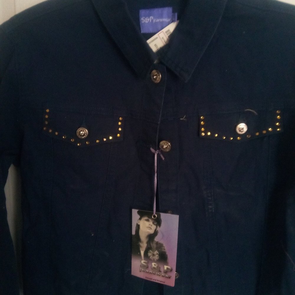 Navy Blue Jacket, S & P casual Jeanswear, Large